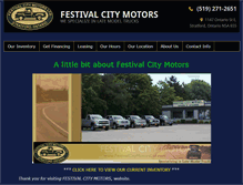 Tablet Screenshot of festivalcitymotorsltd.ca